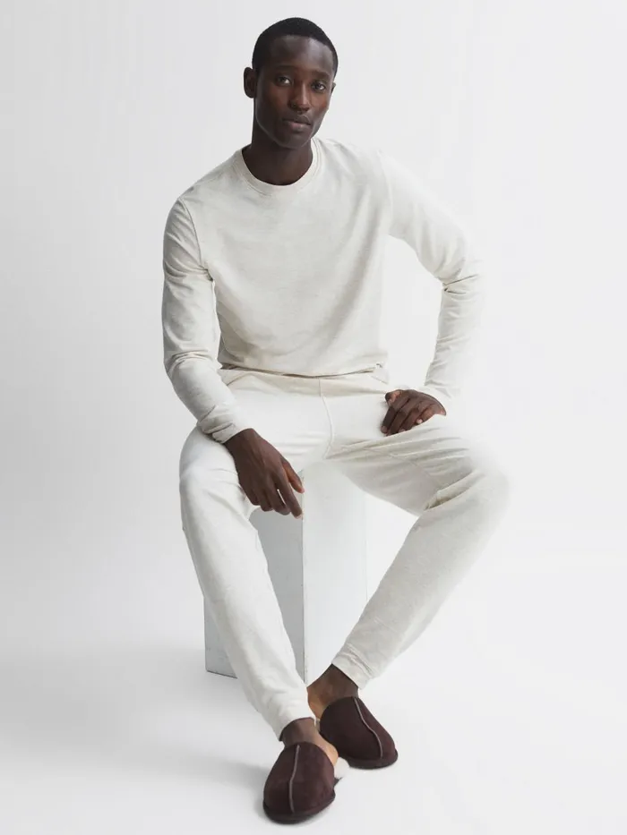 Men Reiss Brands Sheepskin Slipper Dusted Cocoa