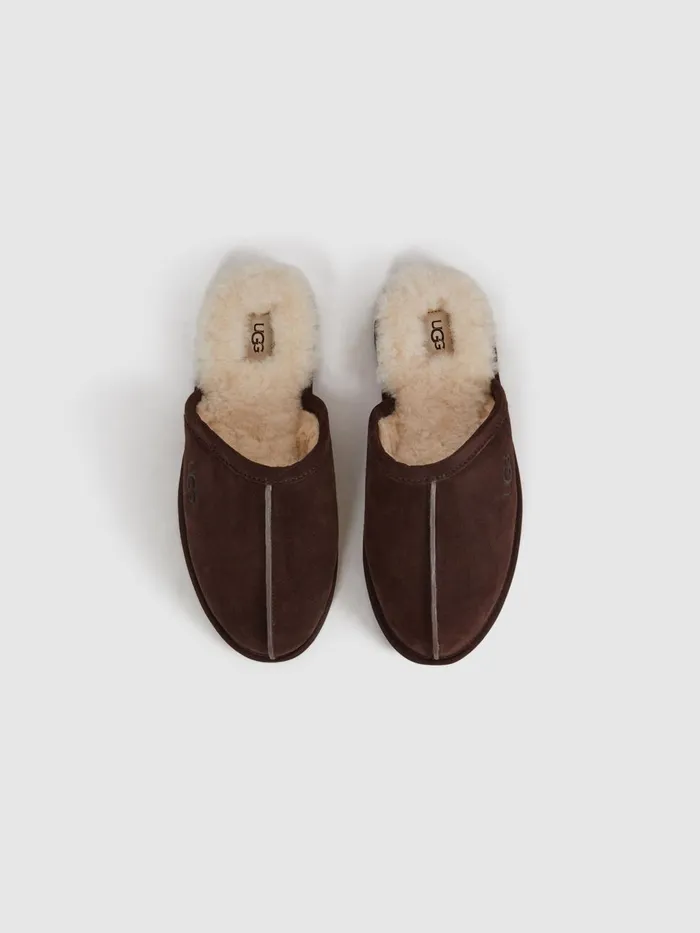 Men Reiss Brands Sheepskin Slipper Dusted Cocoa