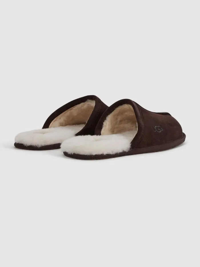 Men Reiss Brands Sheepskin Slipper Dusted Cocoa