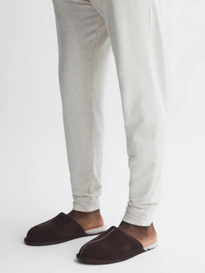 Men Reiss Brands Sheepskin Slipper Dusted Cocoa