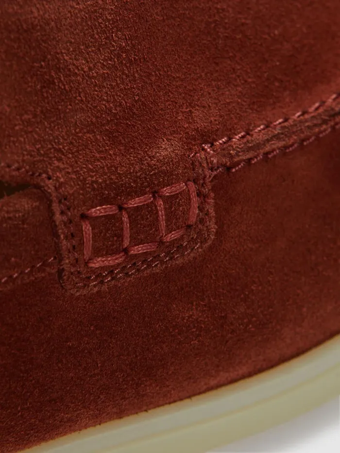 Men Reiss Casual Shoes Kason Suede SlipOn Loafers Rust