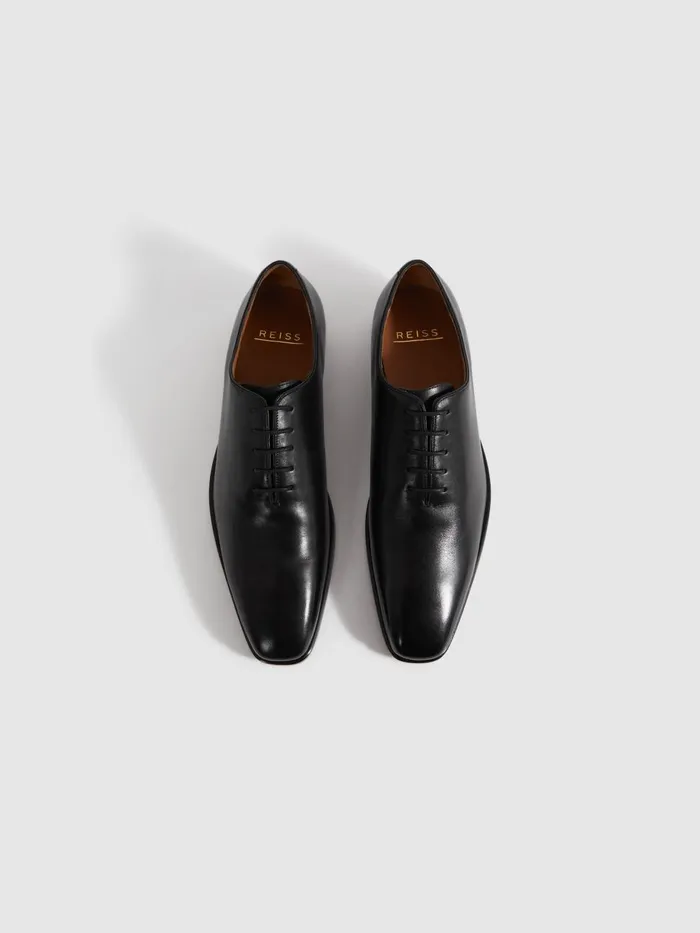 Men Reiss Formal Shoes Mead Leather LaceUp Shoes Black