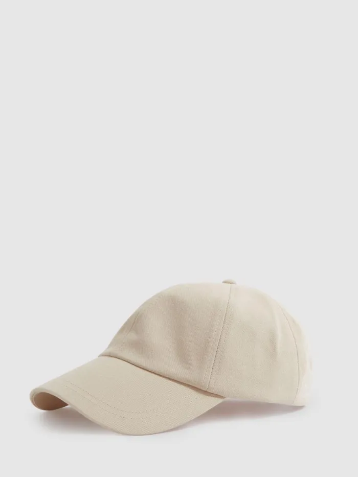 Men Reiss Hats Gloves and Scarves Felix Cotton Embroidered Baseball Cap Stone Men Reiss Hats Gloves and Scarves Felix Cotton Embroidered Baseball Cap Stone