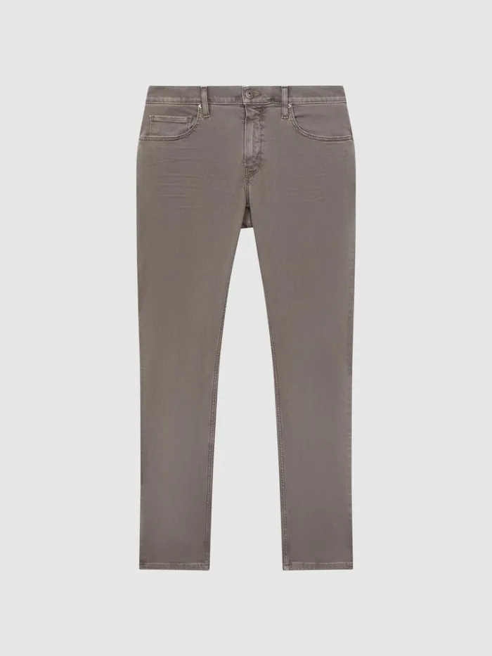 Men Reiss Jeans High Slim Fit Stretch Jeans Sanded Walnut