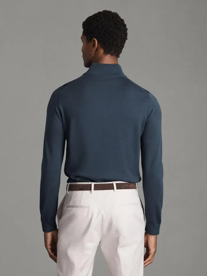 Men Reiss Knitwear Blackhall 2 Pack Two Pack Of Merino Wool ZipNeck Jumpers Bitter Chocolateanthracite