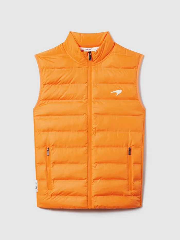 Men Reiss Outerwear and Coats F1 Hybrid Quilt And Knit Gilet Papaya