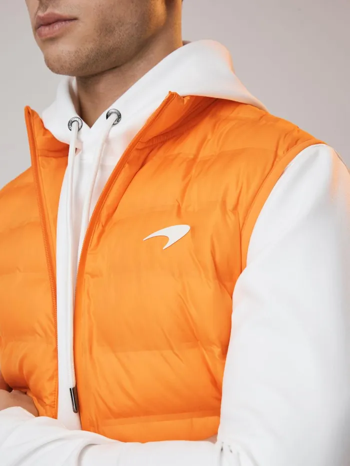 Men Reiss Outerwear and Coats F1 Hybrid Quilt And Knit Gilet Papaya