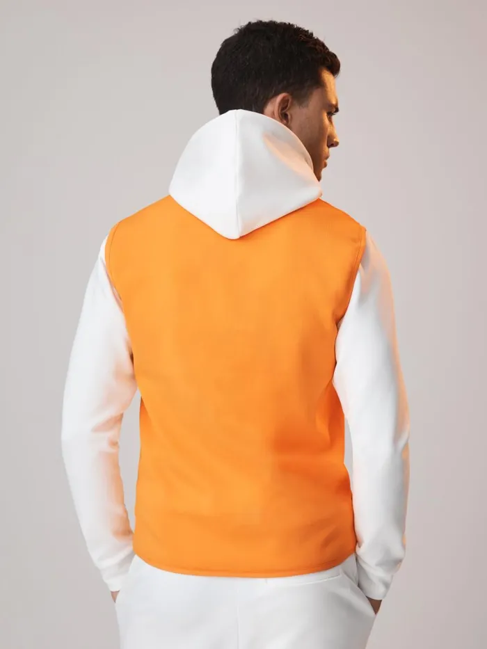 Men Reiss Outerwear and Coats F1 Hybrid Quilt And Knit Gilet Papaya