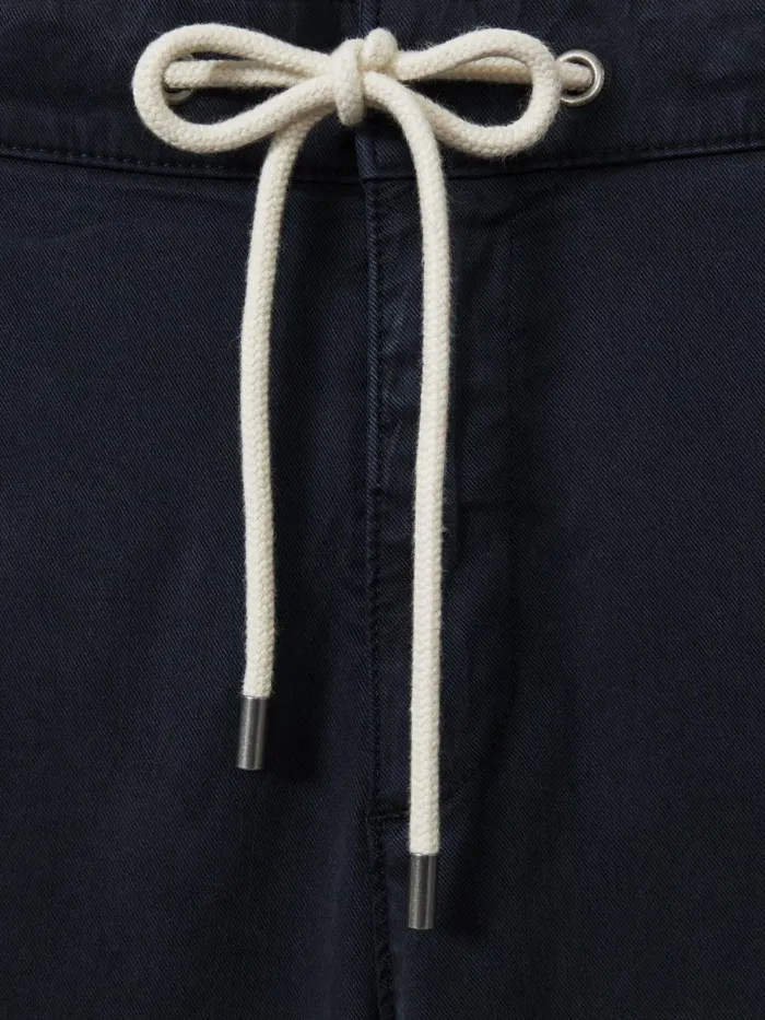 Men Reiss Pants Brushed Drawstring Trousers Vintage Deep Anchor