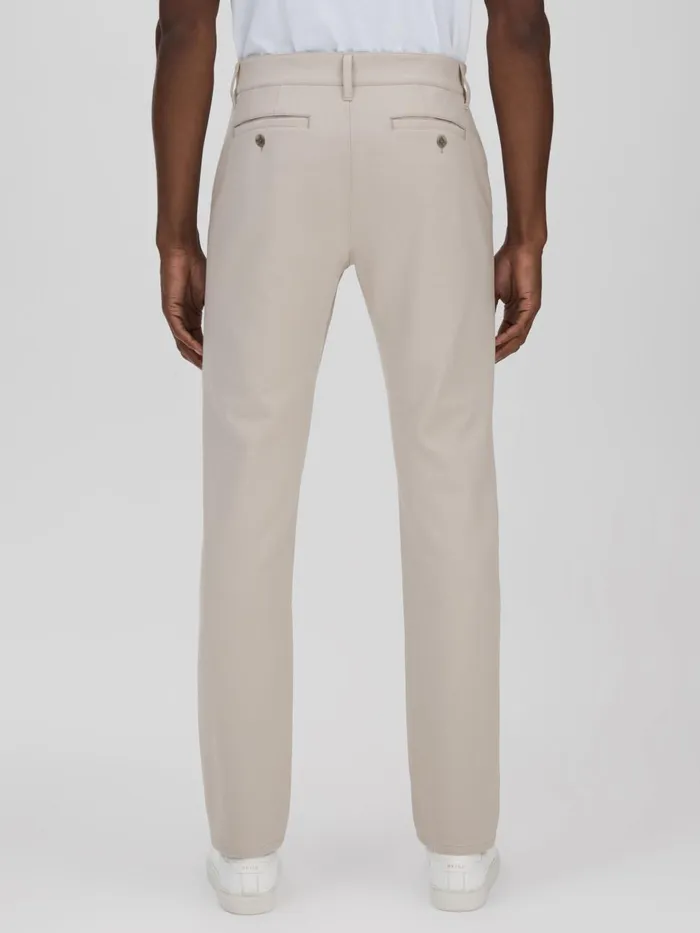 Men Reiss Pants Tapered Stretch Trousers Oyster