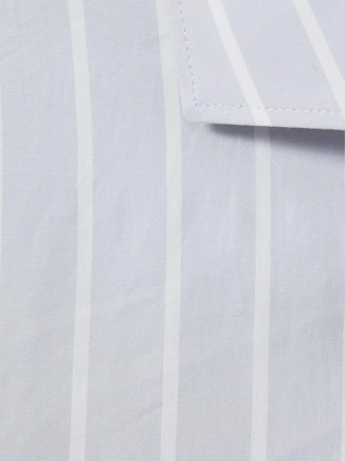 Men Reiss Shirts Omar Cotton Striped Cutaway Collar Shirt Bluewhite