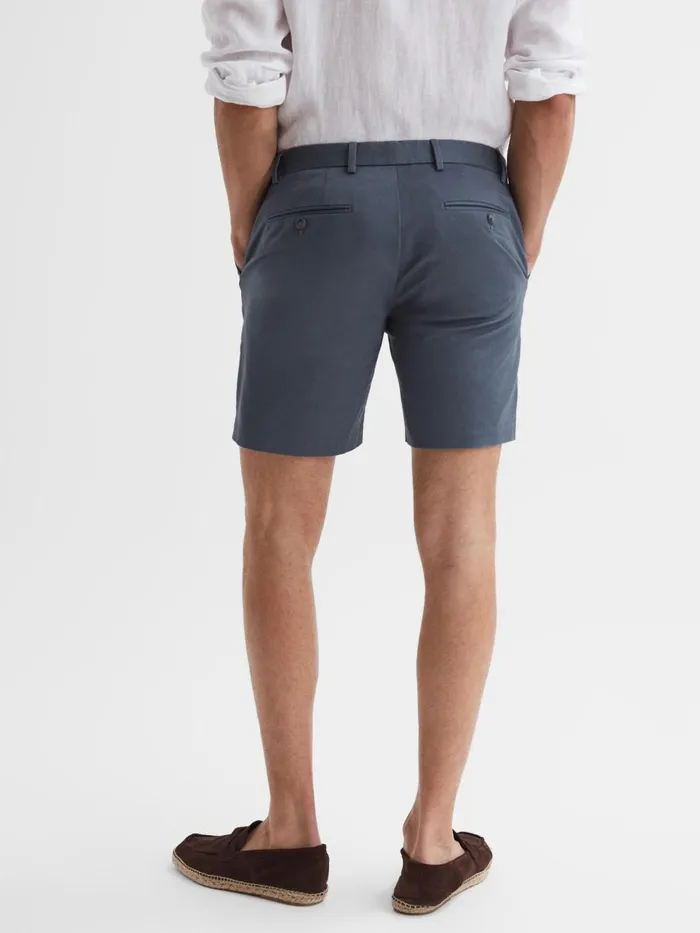 Men Reiss Shorts Wicket S Short Length Casual Chino Shorts Airforce Blue