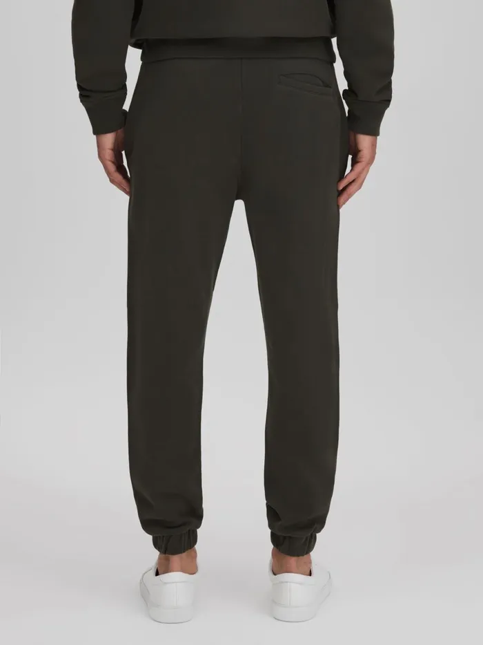Men Reiss Sweats Hoodies and Joggers Ali Fleece Lined Cotton Joggers Khaki
