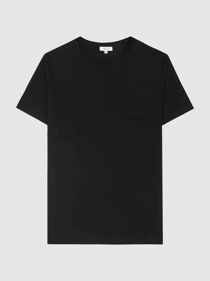 Men Reiss TShirts Bless Marl Crew Neck TShirt Black