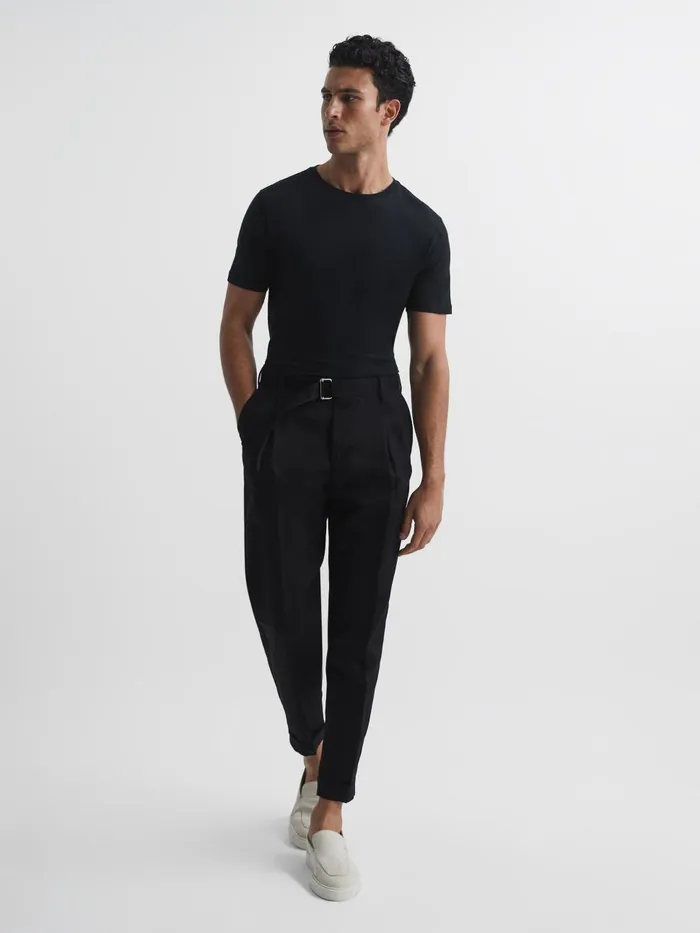 Men Reiss TShirts Bless Marl Crew Neck TShirt Black
