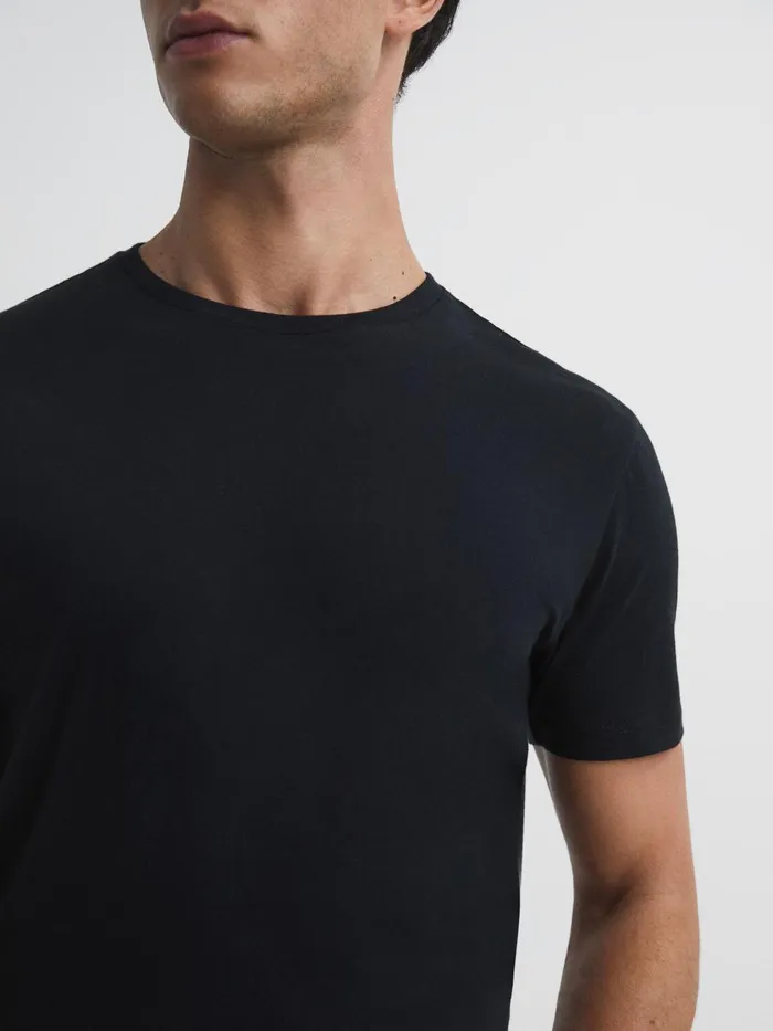 Men Reiss TShirts Bless Marl Crew Neck TShirt Black