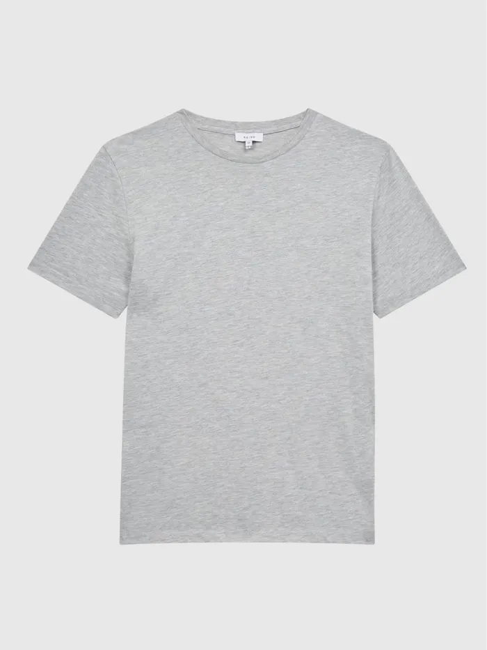 Men Reiss TShirts Bless Marl Crew Neck TShirt Grey Marl