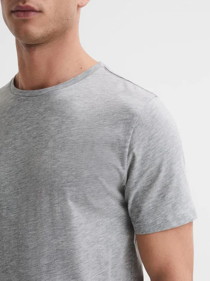 Men Reiss TShirts Bless Marl Crew Neck TShirt Grey Marl