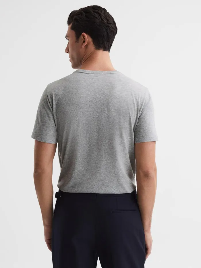 Men Reiss TShirts Bless Marl Crew Neck TShirt Grey Marl