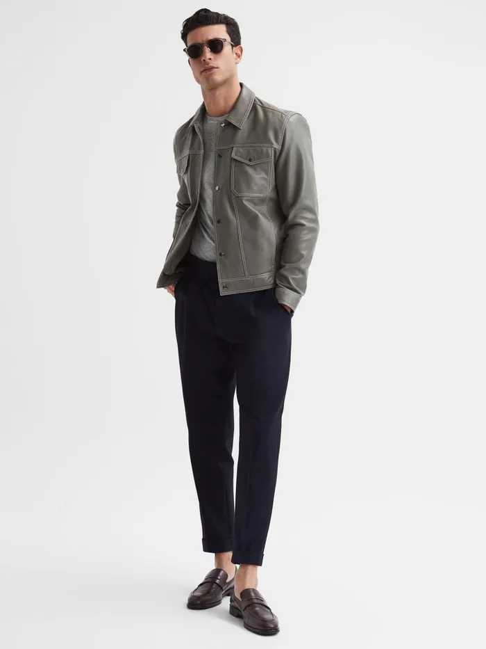 Men Reiss TShirts Bless Marl Crew Neck TShirt Grey Marl