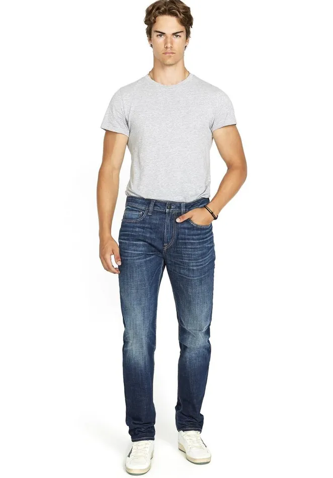 Men Relaxed Tapered Ben Dark Blue Jeans Indigo Buffalo David Bitton Relaxed Ben