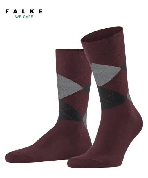 Men Sensitive Argyle Men Socks Bordeaux FALKE Socks