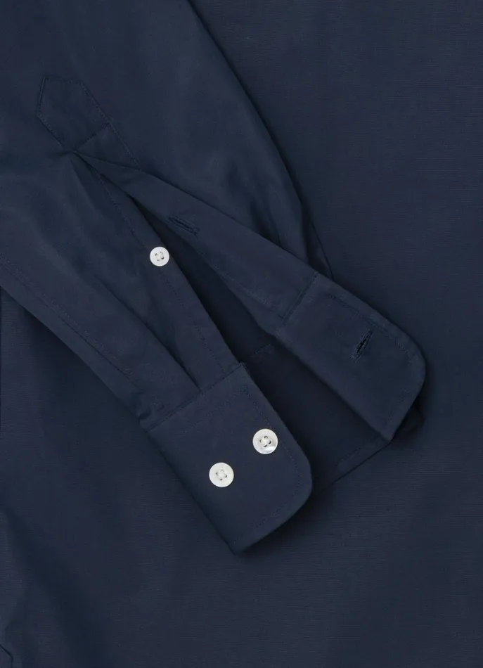 Men Shirts Faonnable Regular Fit 120 Thread Count Poplin Shirt Marine Blue