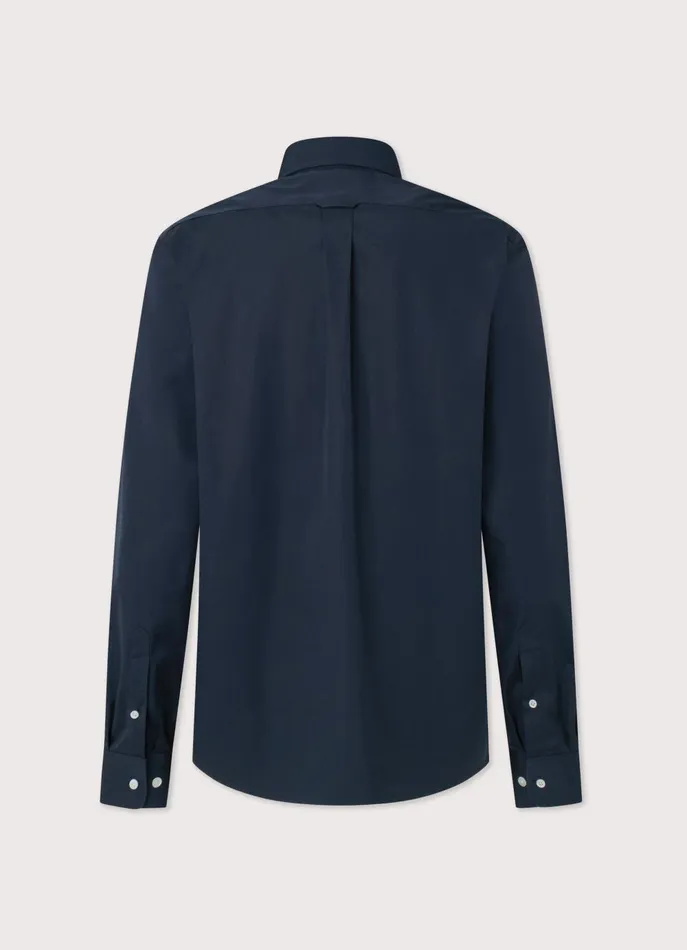Men Shirts Faonnable Regular Fit 120 Thread Count Poplin Shirt Marine Blue