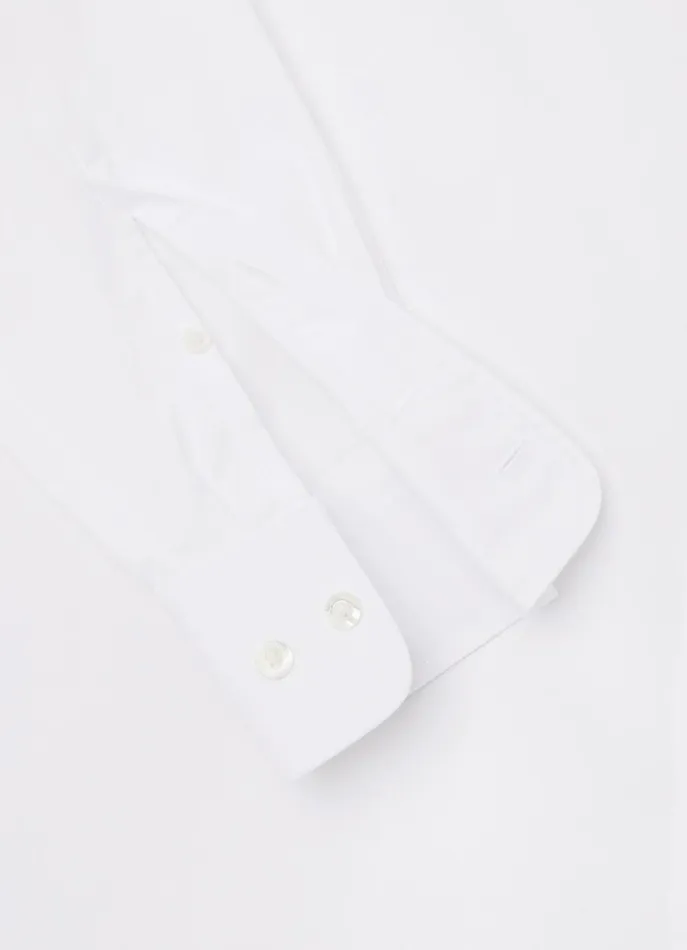 Men Shirts Faonnable Regular Fit 120 Thread Count Poplin Shirt White