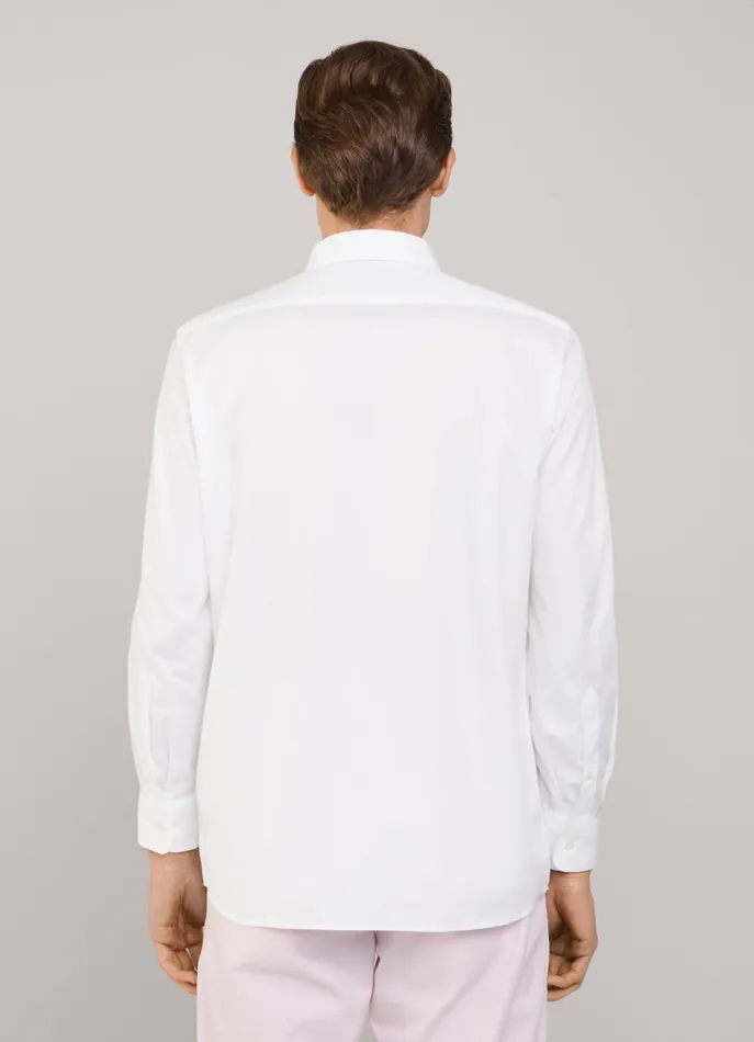 Men Shirts Faonnable Regular Fit 120 Thread Count Poplin Shirt White