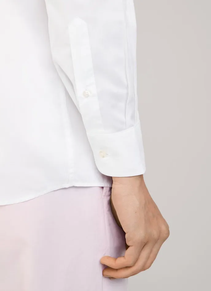 Men Shirts Faonnable Regular Fit 120 Thread Count Poplin Shirt White