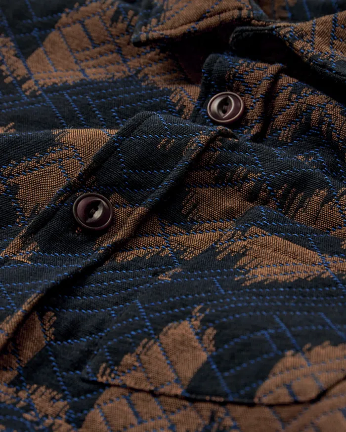 Men Shirts MOS MOSH MMGDavid Harlekin Shirt Indigo Blue