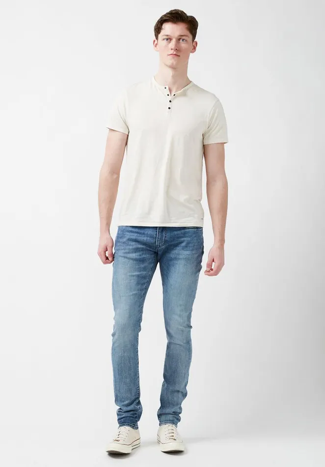 Men Skinny Max Contrasted Jeans Indigo Buffalo David Bitton Skinny Max