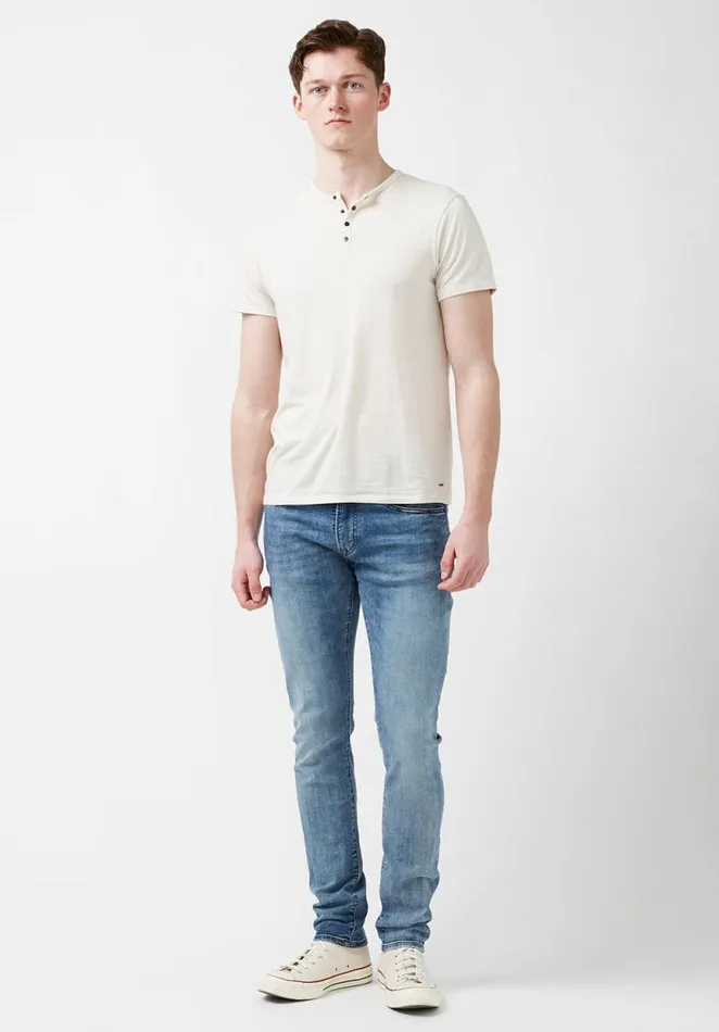 Men Skinny Max Contrasted Jeans Indigo Buffalo David Bitton Skinny Max