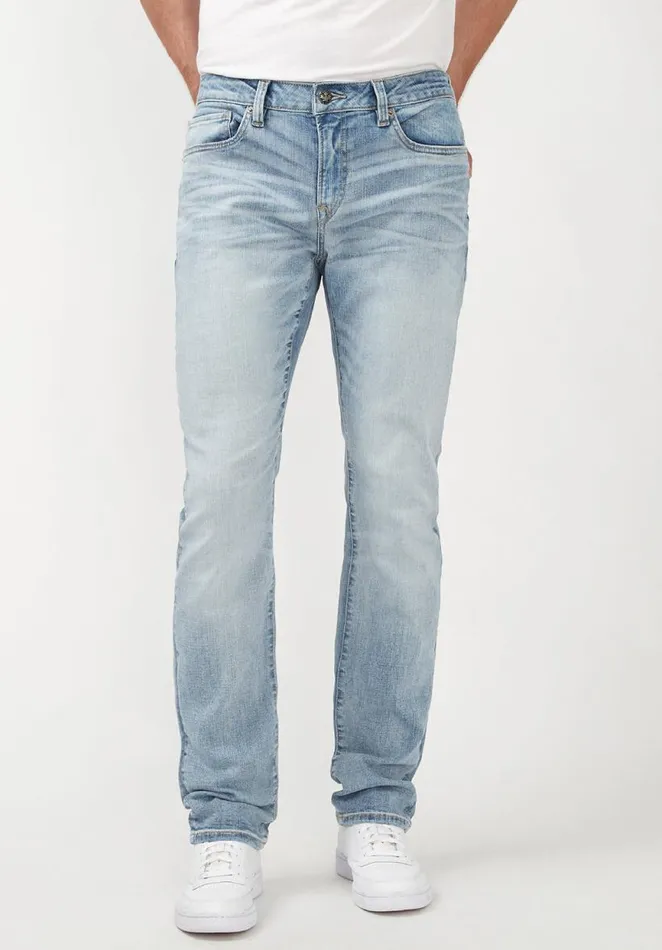 Men Slim Ash Acid Wash Jeans Indigo Buffalo David Bitton Slim Ash