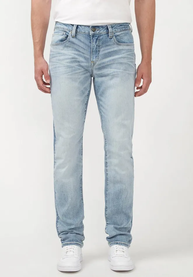 Men Slim Ash Acid Wash Jeans Indigo Buffalo David Bitton Slim Ash