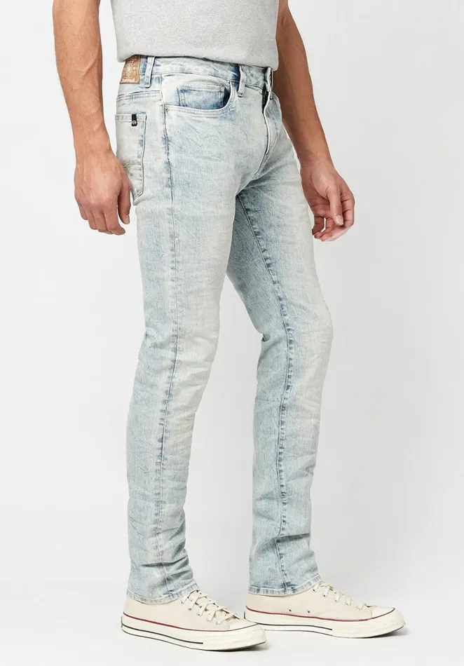 Men SLIM ASH Crinkled And Worn Jeans Indigo Buffalo David Bitton Slim Ash