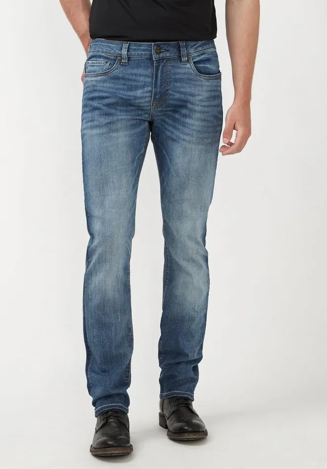 Men Slim Ash Sanded Blue Jeans Indigo Buffalo David Bitton Slim Ash