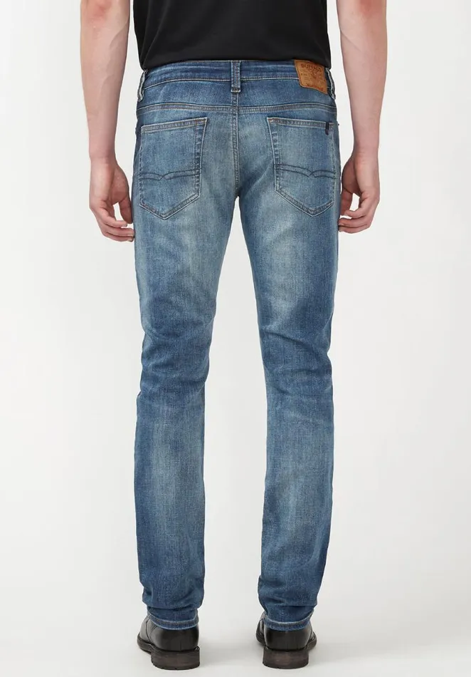 Men Slim Ash Sanded Blue Jeans Indigo Buffalo David Bitton Slim Ash