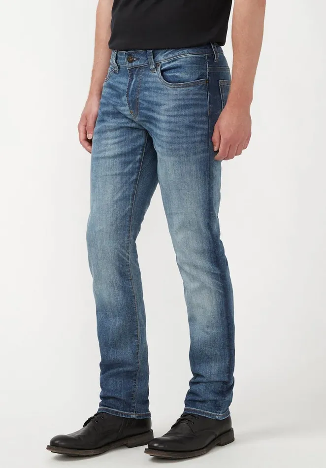 Men Slim Ash Sanded Blue Jeans Indigo Buffalo David Bitton Slim Ash