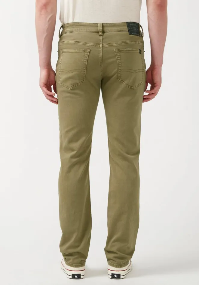 Men Straight Six Olive Green Men039s Fleece Canvas Pants Olive Buffalo David Bitton Pants