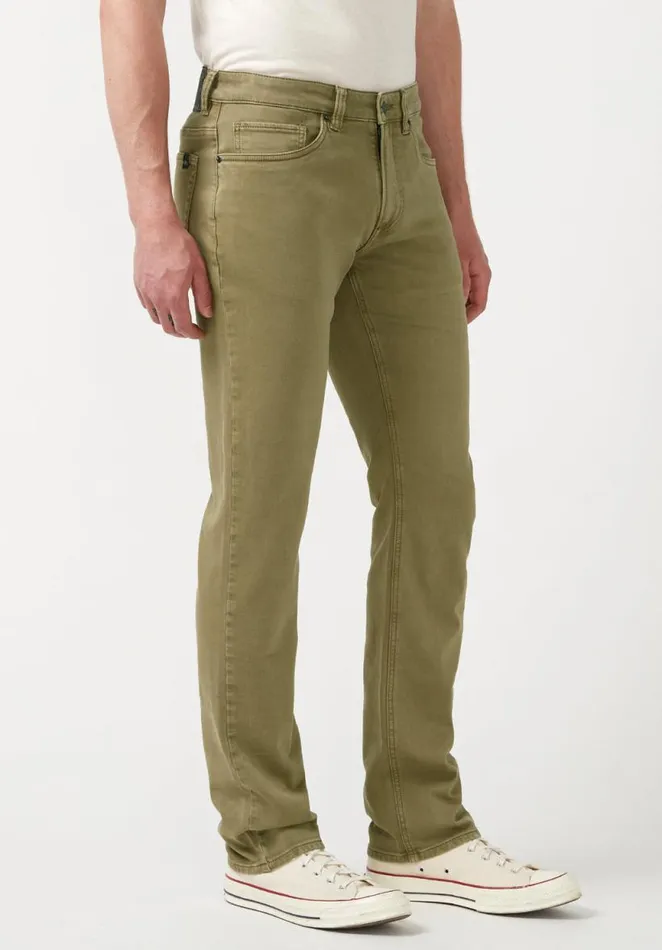Men Straight Six Olive Green Men039s Fleece Canvas Pants Olive Buffalo David Bitton Straight Six