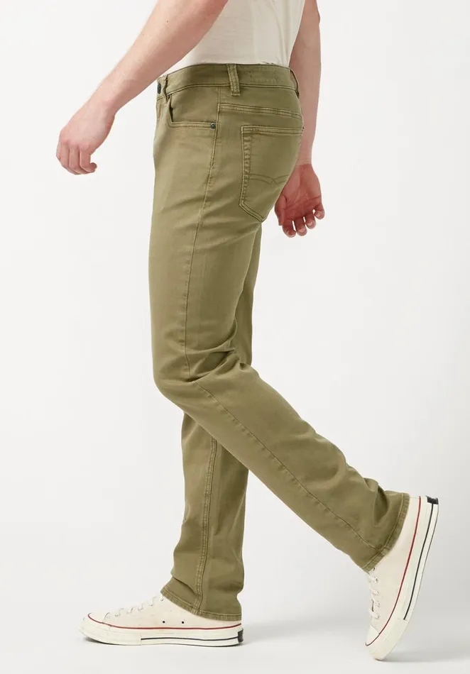 Men Straight Six Olive Green Men039s Fleece Canvas Pants Olive Buffalo David Bitton Straight Six