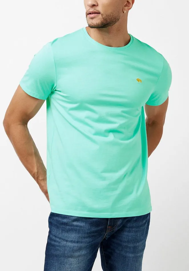 Men Supima Cotton Teal Tipima TShirt Cockatoo Buffalo David Bitton Tops and Tees Men Supima Cotton Teal Tipima TShirt Cockatoo Buffalo David Bitton Tops and Tees