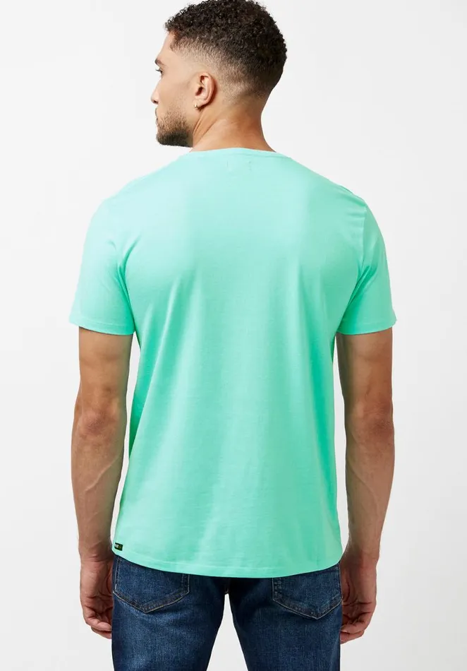 Men Supima Cotton Teal Tipima TShirt Cockatoo Buffalo David Bitton Tops and Tees