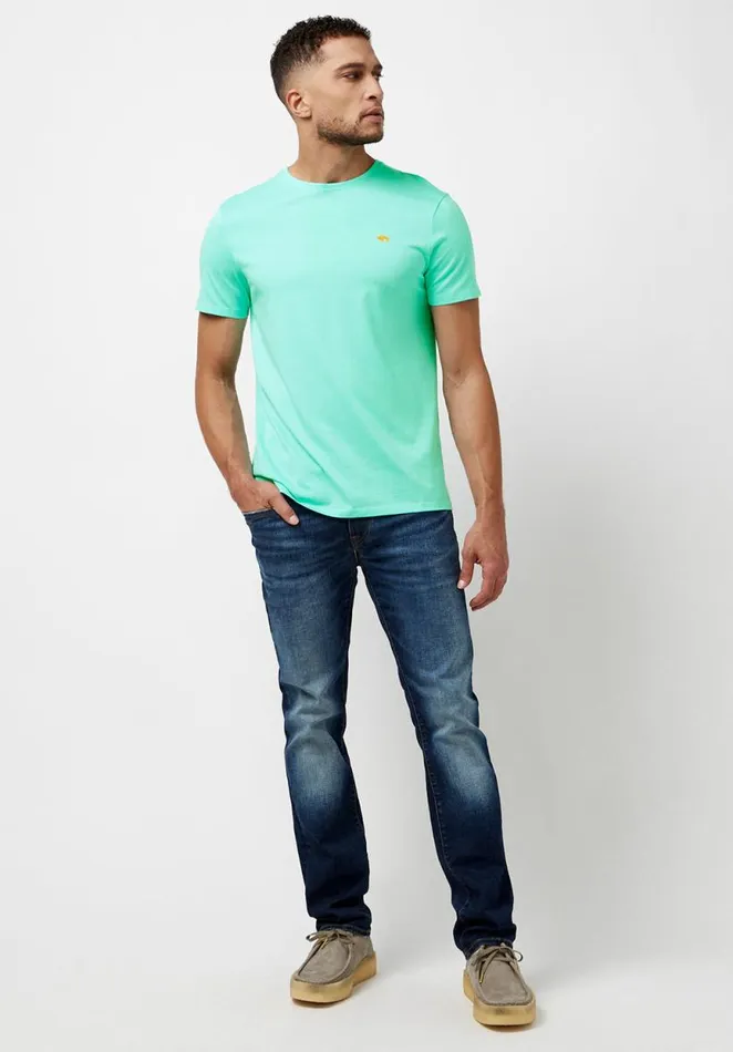 Men Supima Cotton Teal Tipima TShirt Cockatoo Buffalo David Bitton Tops and Tees