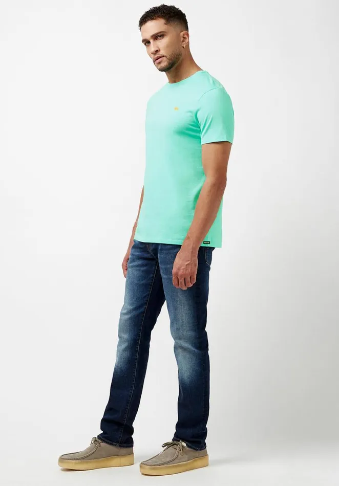 Men Supima Cotton Teal Tipima TShirt Cockatoo Buffalo David Bitton Tops and Tees