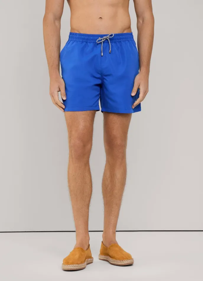 Men Swimwear Faonnable Embroidered Bird Swim Shorts Blue