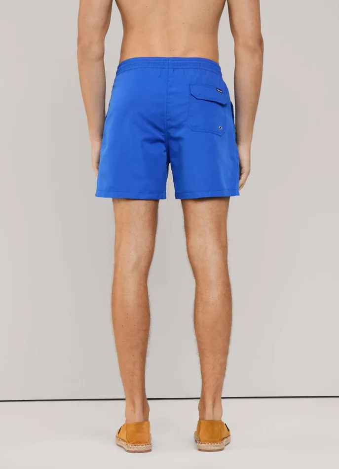 Men Swimwear Faonnable Embroidered Bird Swim Shorts Blue