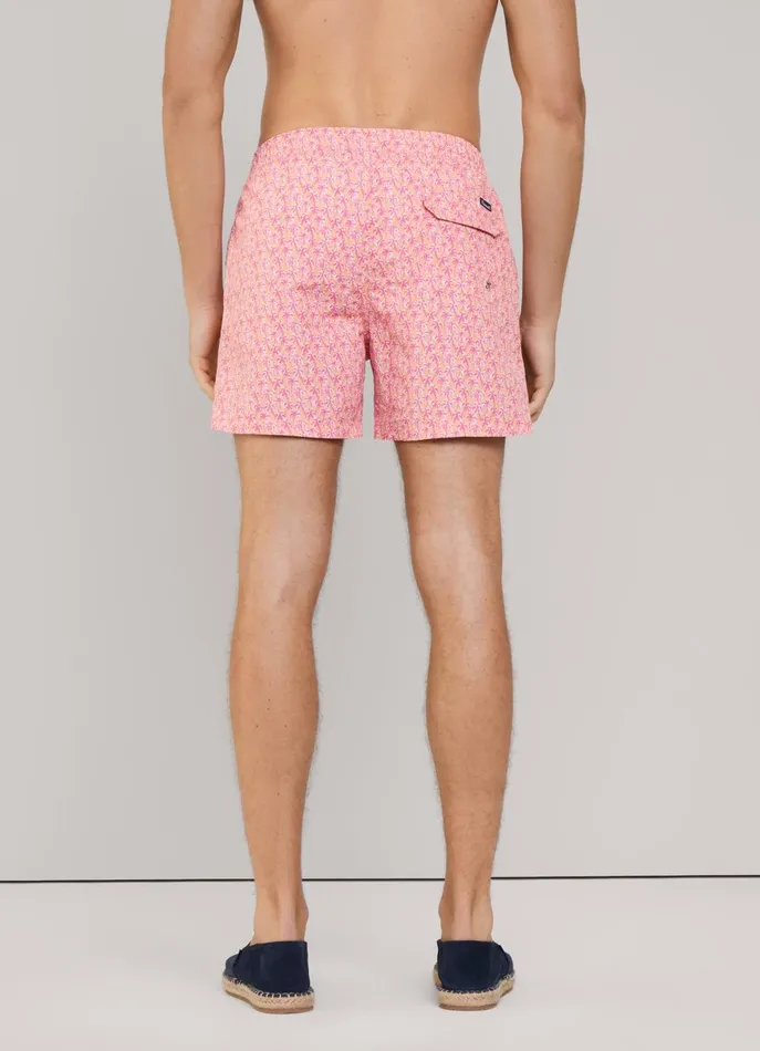 Men Swimwear Faonnable Palms Swim Shorts Acid Orange